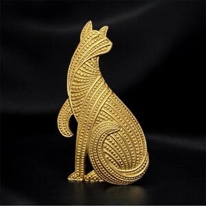 JJ JONETTE Cat Brooch Pin Vintage